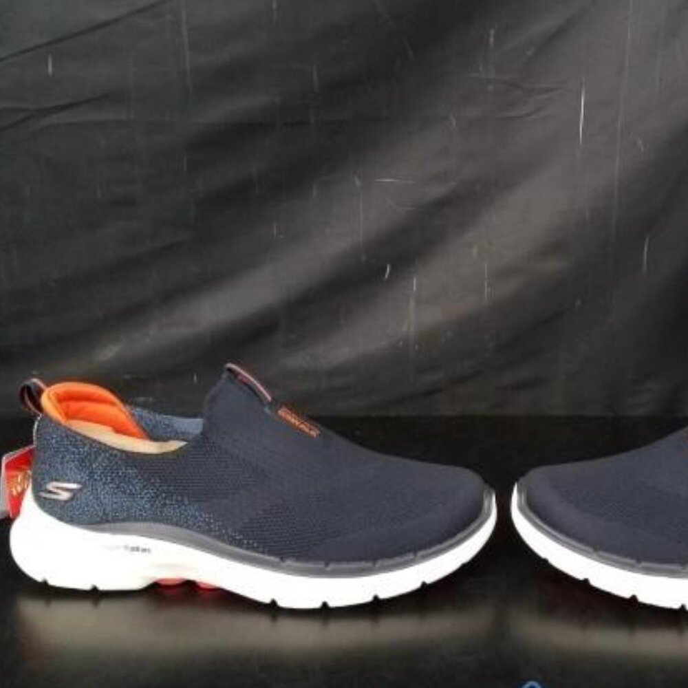 Skechers Go Walk 6 Navy/Orange Men's Shoes Size 12 (N.I.B.) - Picture 5 of 6